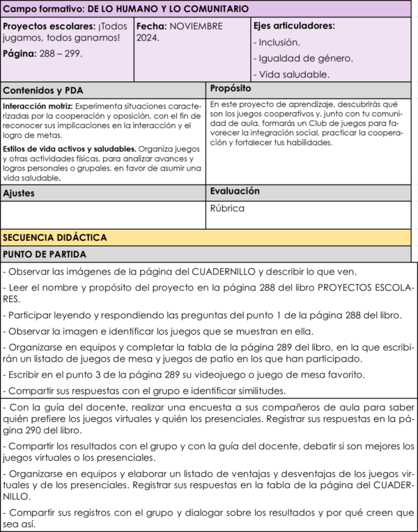 Planeación y Cuadernillo Noviembre 4to Grado - Imagen 5